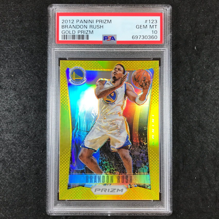 2012 Panini Prizm BRANDON RUSH Gold 2/10 #123 PSA 10 (360)