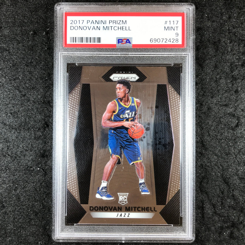 2017 Prizm DONOVAN MITCHELL Rookie Base #117 PSA 9 (428)
