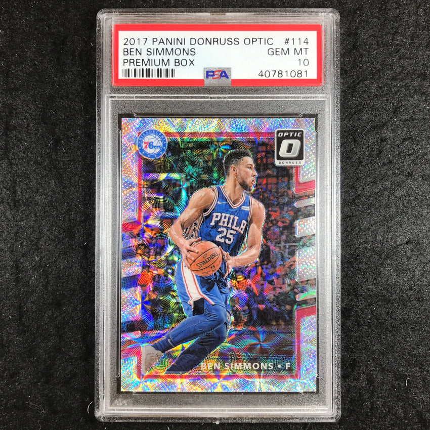 2017 Panini Donruss Optic BEN SIMMONS Premium Box 103/249 #114 PSA 10 (081)