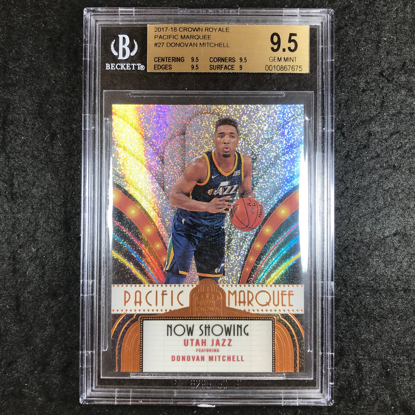 2017 Crown Royale DONOVAN MITCHELL Pacific Marquee Rookie #27 BGS 9.5 (675)