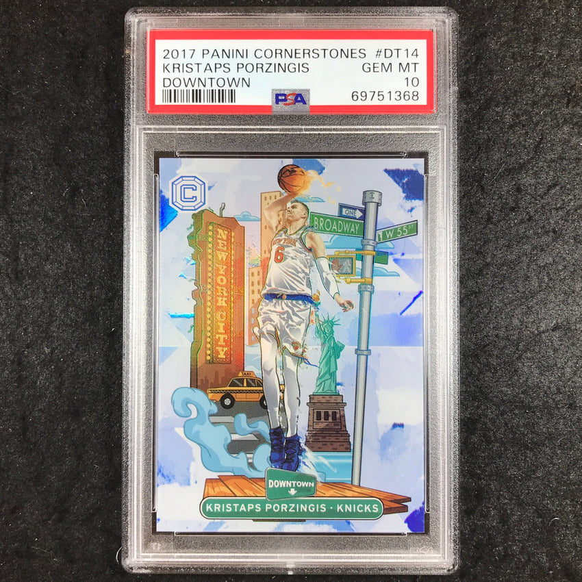 2017 Cornerstones KRISTAPS PORZINGIS Rookie Downtown #DT14 PSA 10 (368)