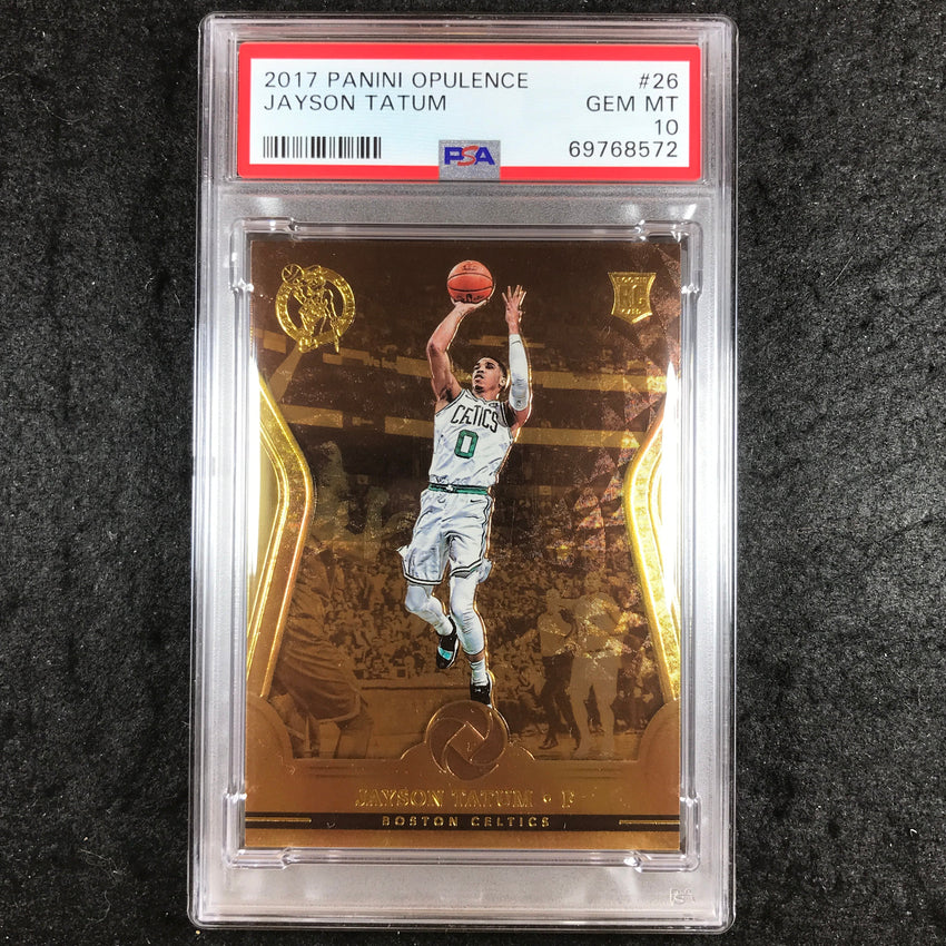2017 Panini Opulence JAYSON TATUM Rookie 6/79 #26 PSA 10 (572)