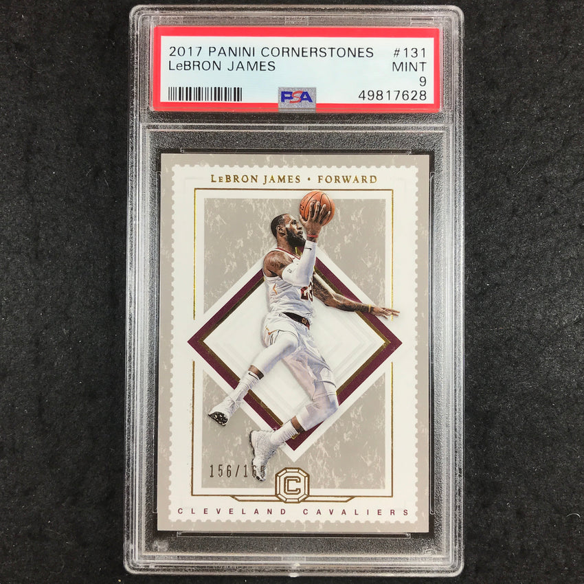 2017 Panini Cornerstones LEBRON JAMES 156/165 #131 PSA 9 (928)