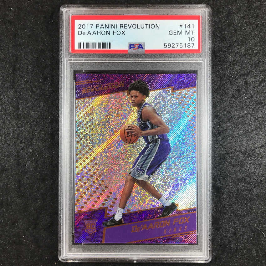 2017 Panini Revolution DE'AARON FOX Rookie #141 PSA 10 (187)
