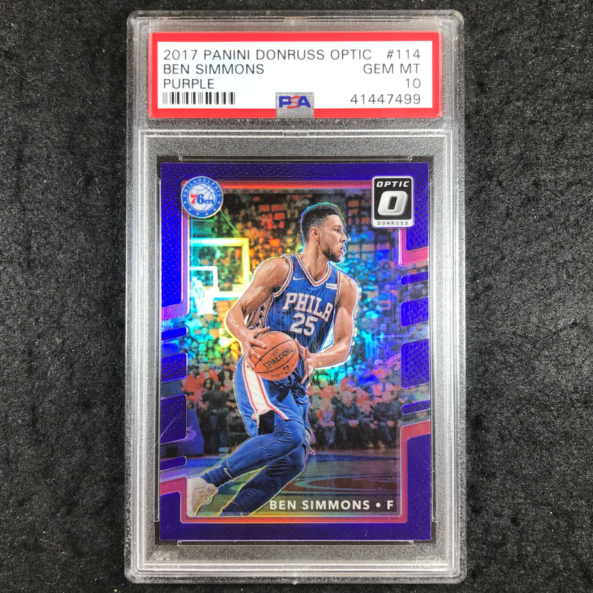 2017 Panini Donruss Optic BEN SIMMONS Purple #114 PSA 10 (499)
