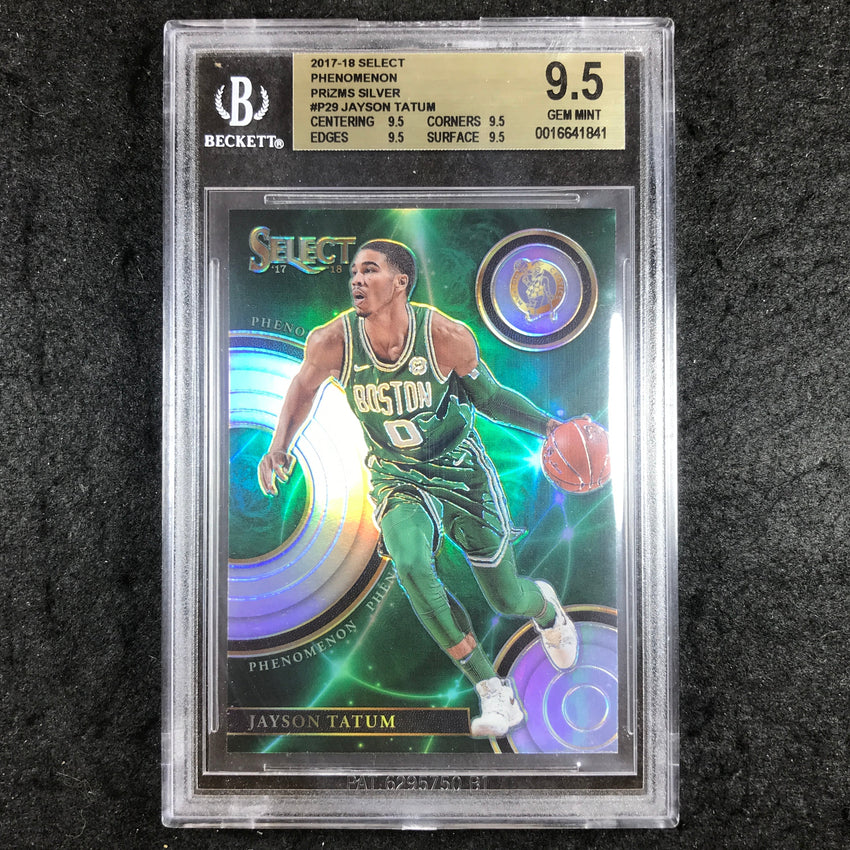 2017 Select JAYSON TATUM Rookie Phenomenon Prizms Silver #P29 BGS 9.5 (841)