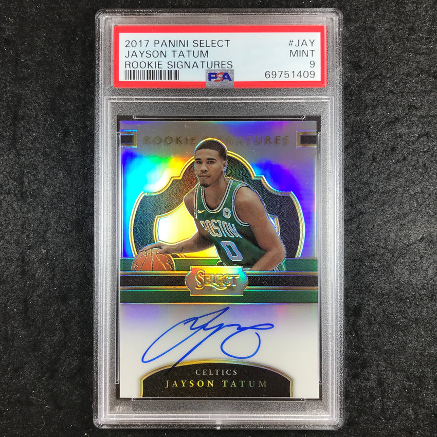 2017 Panini Select JAYSON TATUM Rookie Signatures Auto 40/199 #JAY PSA 9 (409)