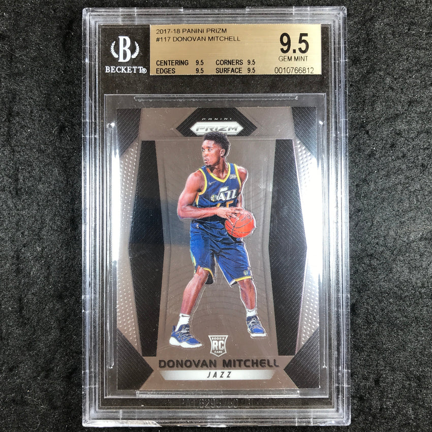 2017 Prizm DONOVAN MITCHELL Rookie Base #117 BGS 9.5 (812)