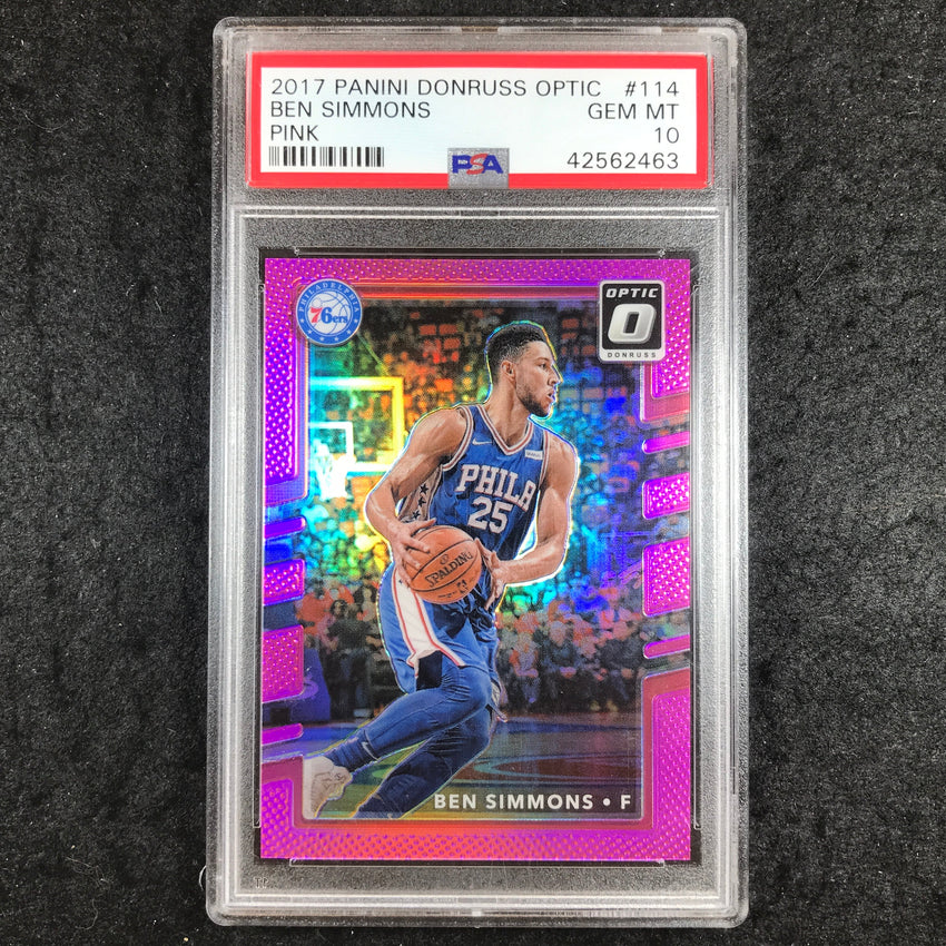 2017 Panini Donruss Optic BEN SIMMONS Pink 21/25 #114 PSA 10 (463)