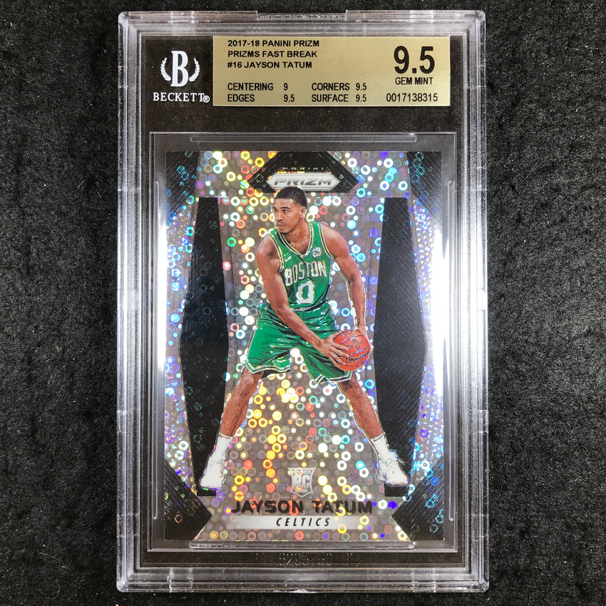 2017 Prizm JAYSON TATUM Rookie Fast Break #16 BGS 9.5 (315)