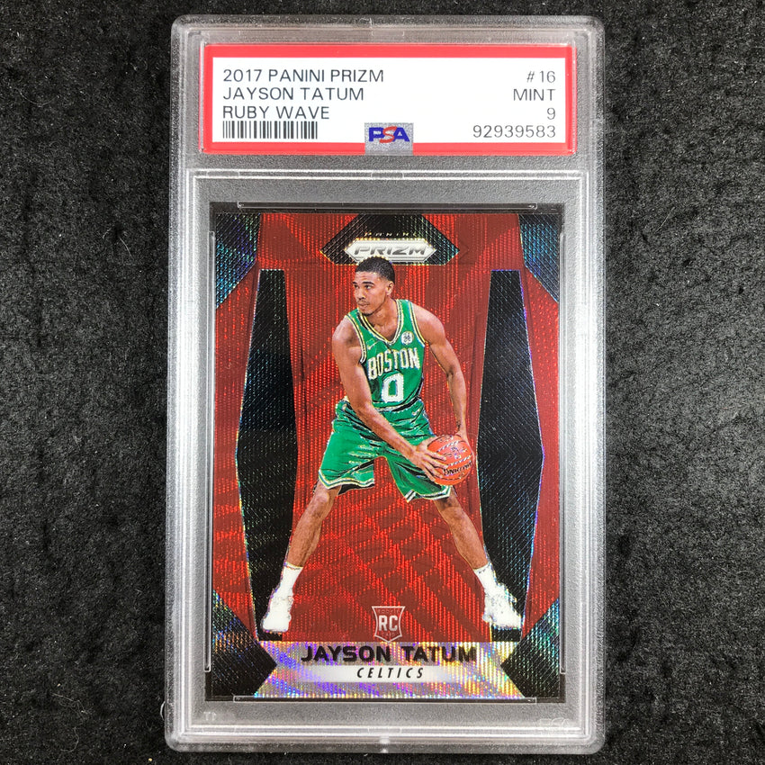 2017 Prizm JAYSON TATUM Rookie Ruby Wave #16 PSA 9 (583)