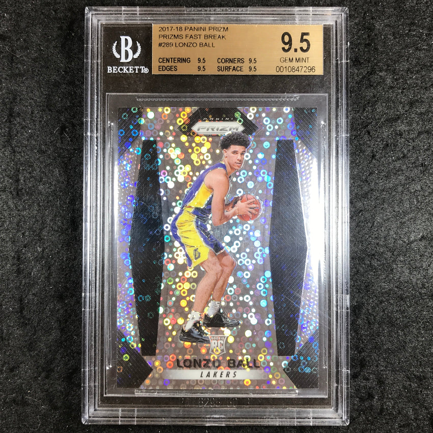 2017 Panini Prizm LONZO BALL Rookie Fast Break #289 BGS 9.5 (296)