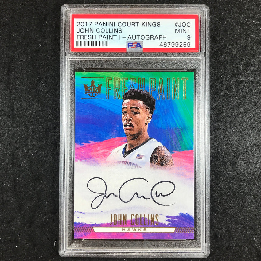 2017 Panini Court Kings JOHN COLLINS Fresh Paint 1 Auto #JOC PSA 9 (259)