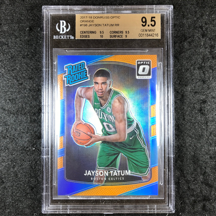 2017 Donruss Optic JAYSON TATUM Rated Rookie Orange 164/199 #198 BGS 9.5 (216)