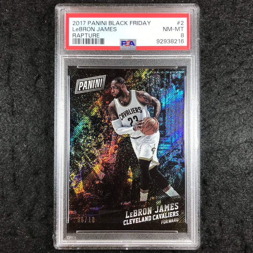 2017 Panini Black Friday LEBRON JAMES Rapture 6/10 #2 PSA 8 (216)