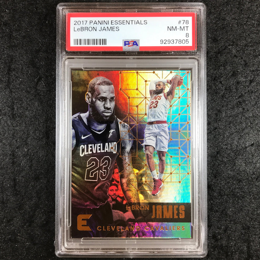 2017 Panini Essentials LEBRON JAMES #78 PSA 8 (805)