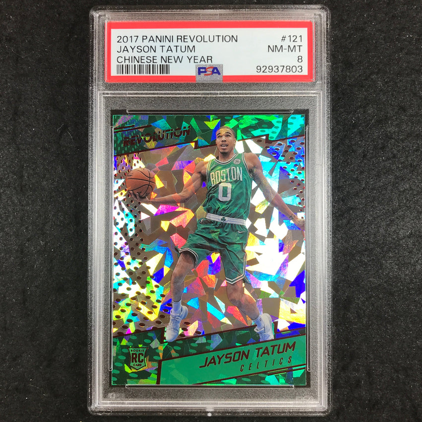 2017 Panini Revolution JAYSON TATUM Rookie Chinese New Year #121 PSA 8 (803)