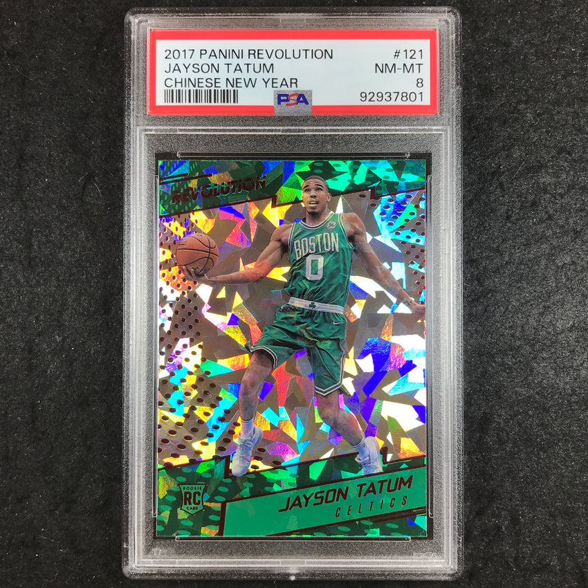 2017 Panini Revolution JAYSON TATUM Rookie Chinese New Year #121 PSA 8 (801)