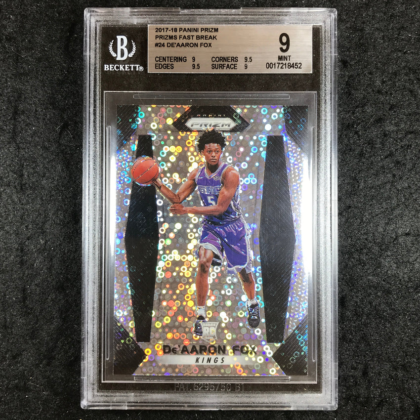 2017 Panini Prizm DE'AARON FOX Fast Break #24 BGS 9 (452)