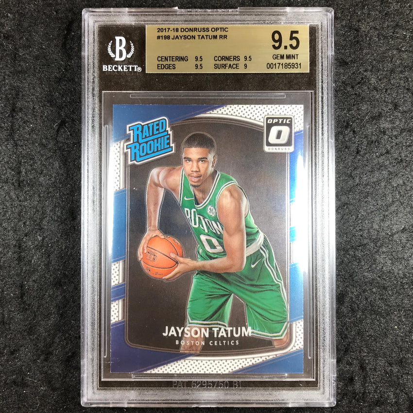 2017 Donruss Optic JAYSON TATUM Rated Rookie Base #198 BGS 9.5 (931)