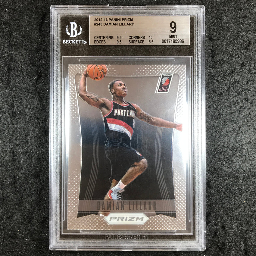 2012 Panini Prizm DAMIAN LILLARD Rookie #245 BGS 9 (986)