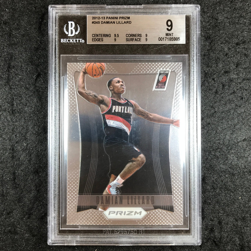 2012 Panini Prizm DAMIAN LILLARD Rookie #245 BGS 9 (985)