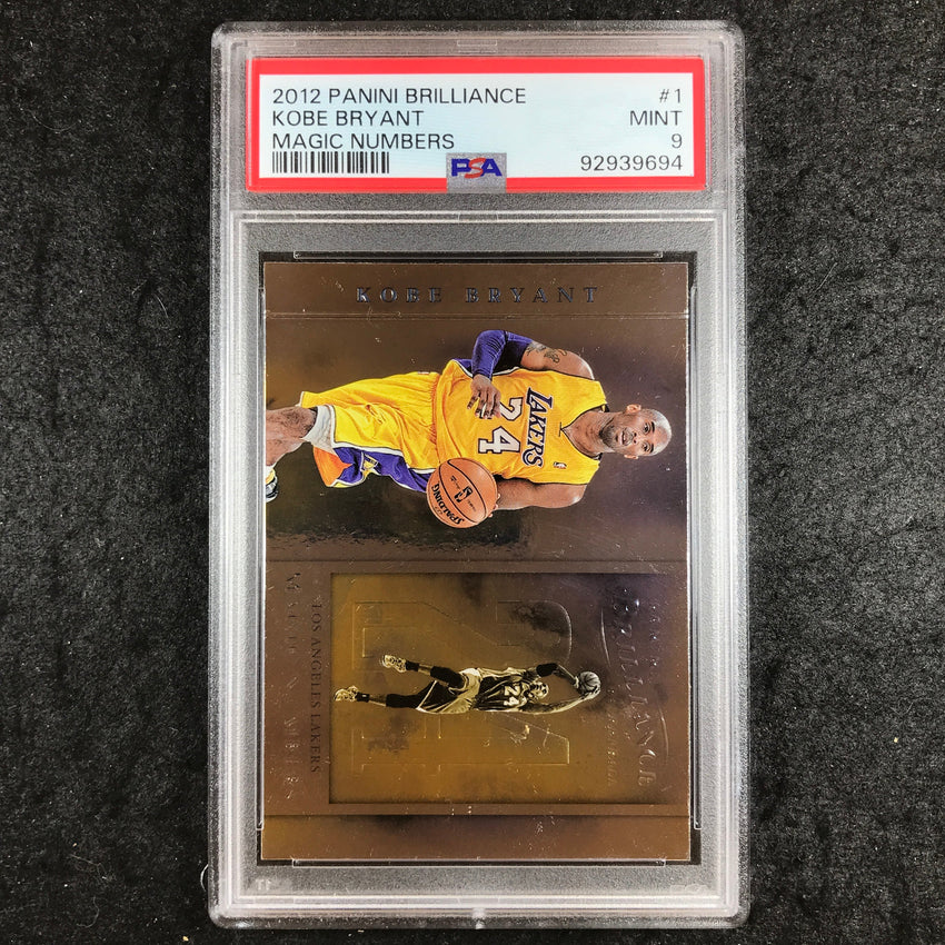 2012 Panini Brilliance KOBE BRYANT Magic Numbers #1 PSA 9 (694)
