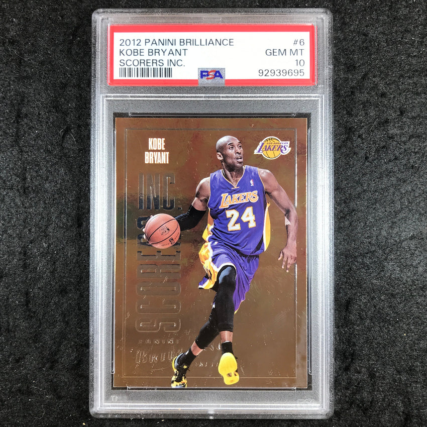 2012 Panini Brilliance KOBE BRYANT Scorers Inc. #6 PSA 10 (695)