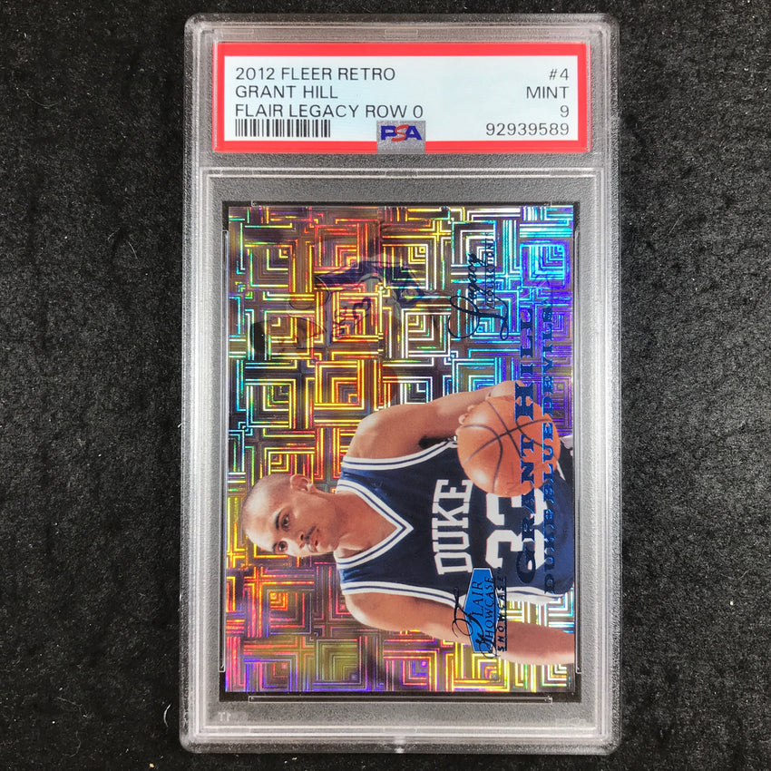 2012 Fleer Retro GRANT HILL Flair Legacy Row 0 8/100 #4 PSA 9 (589)