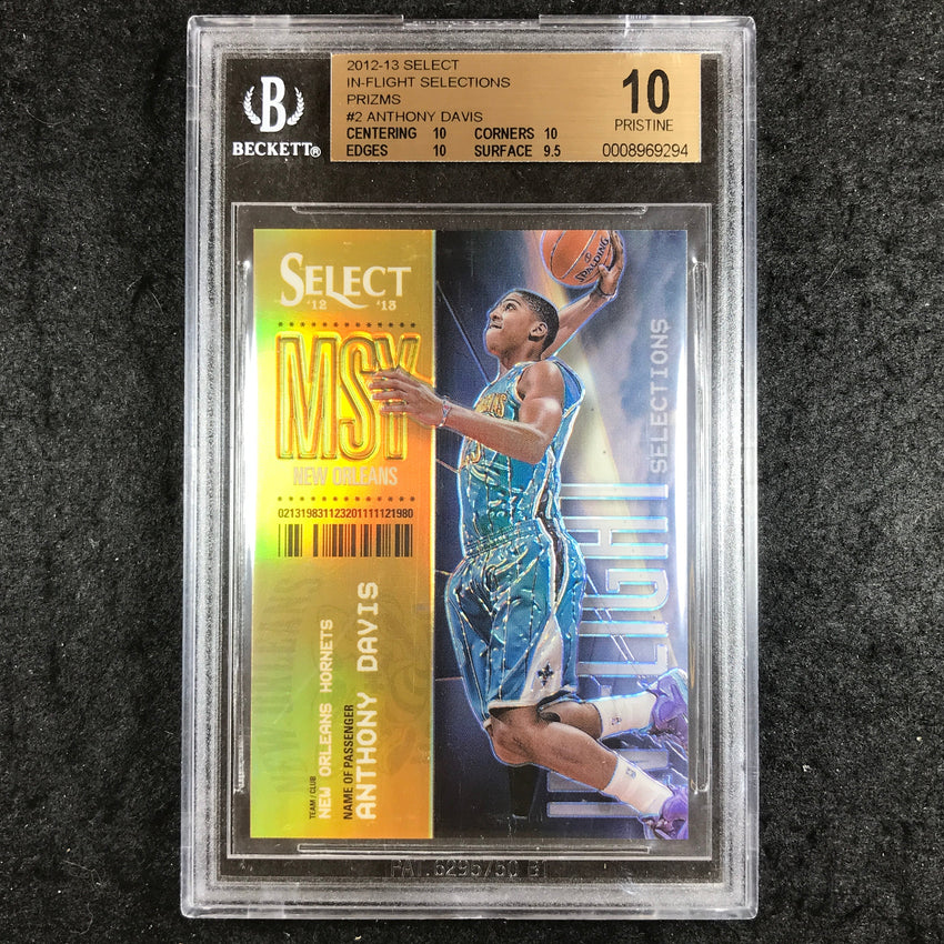 2012 Select ANTHONY DAVIS Rookie In-Flight Selections 2/25 BGS 10 Pristine (294)
