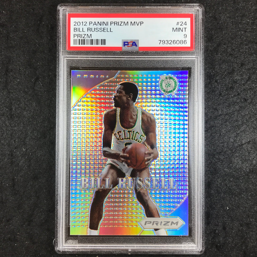 2012 Panini Prizm BILL RUSSELL Silver Prizm #24 PSA 9 (086)