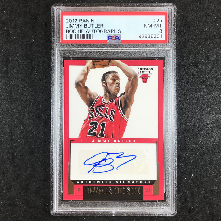 2012 Panini Rookie JIMMY BUTLER Rookie Autographs #25 PSA 8 (231)