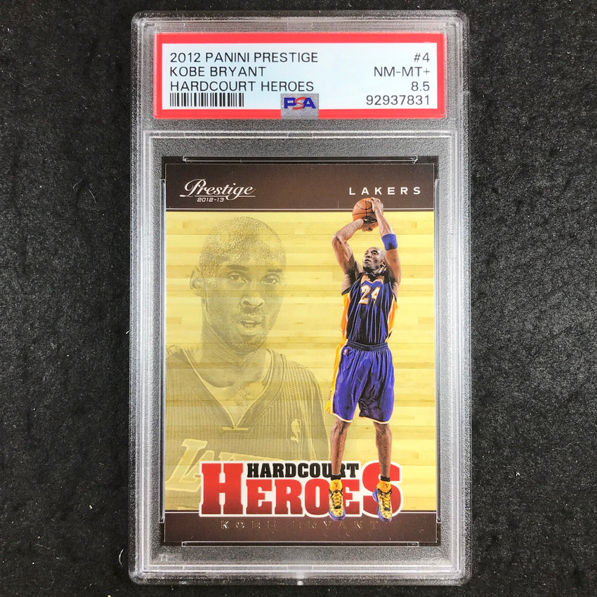 2012 Panini Prestige KOBE BRYANT Hardcourt Heroes #4 PSA 8.5 (831)
