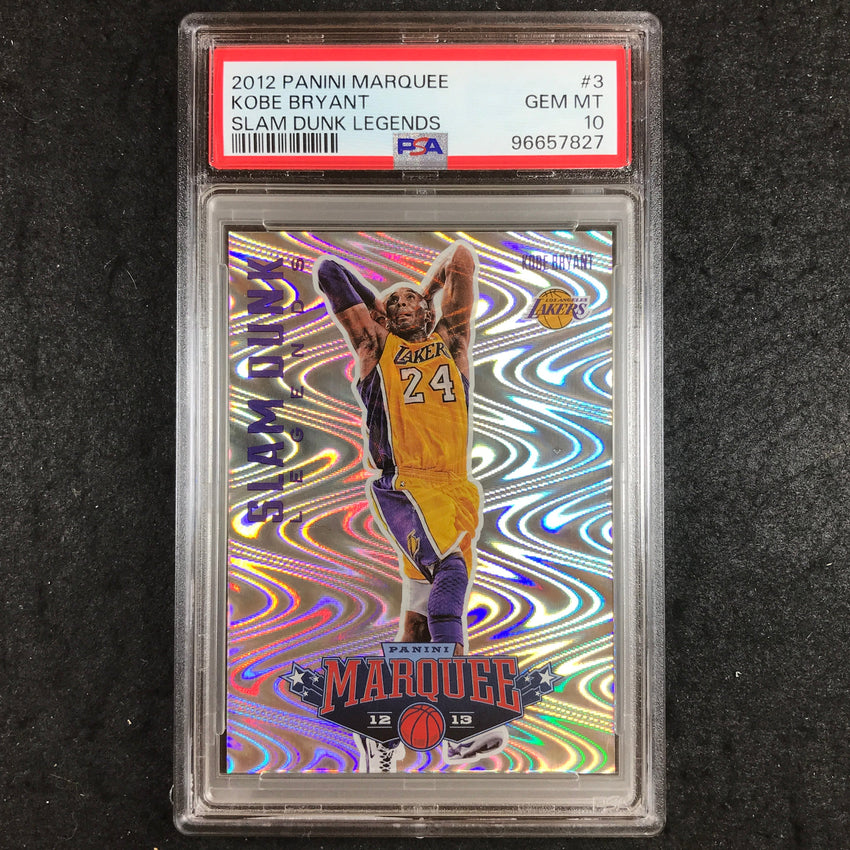 2012 Panini Marquee KOBE BRYANT Slam Dunk Legends #3 PSA 10 (827)
