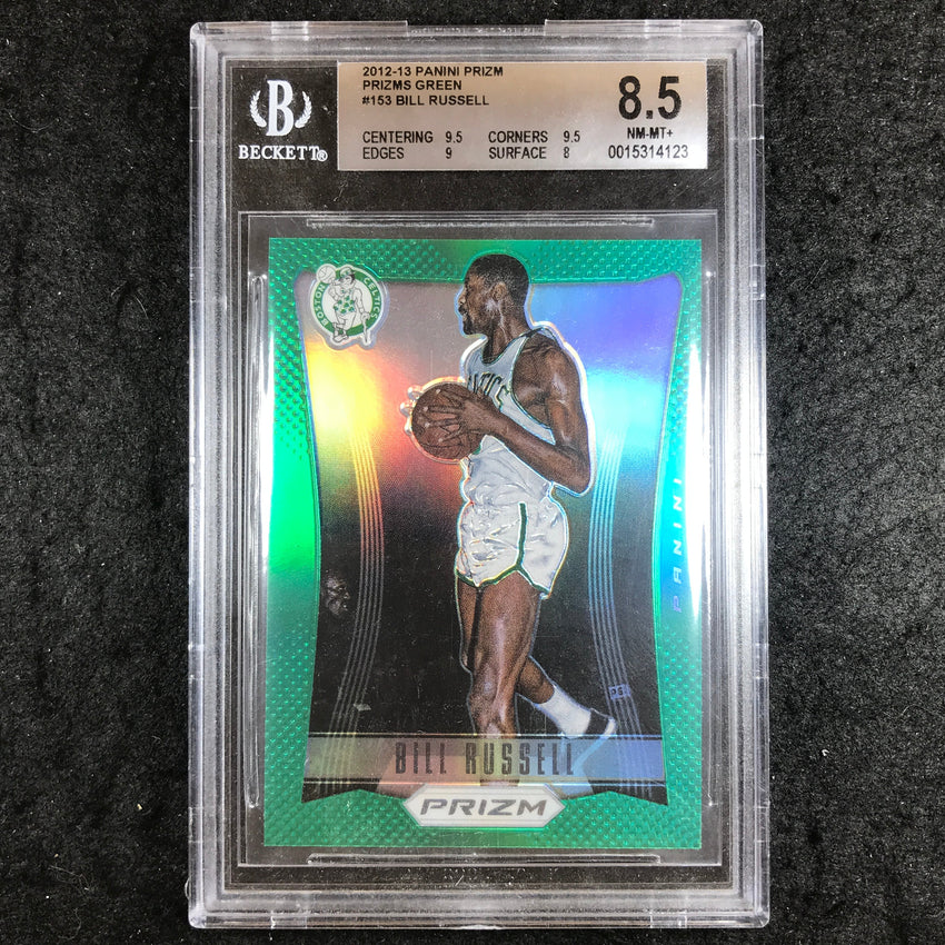 2012 Panini Prizm BILL RUSSELL Green #153 BGS 8.5 (123)
