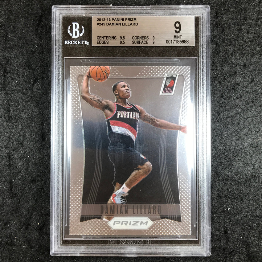 2012 Panini Prizm DAMIAN LILLARD Rookie Base #245 BGS 9 (988)
