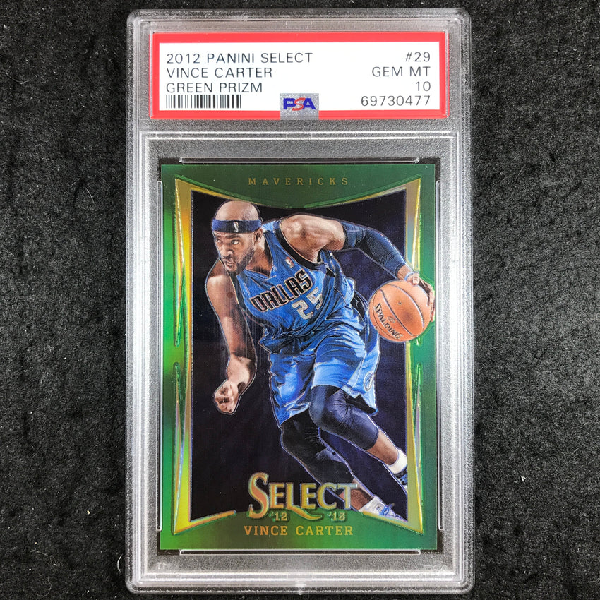 2012 Panini Select VINCE CARTER Green Prizm 9/10 #29 PSA 10 (477)