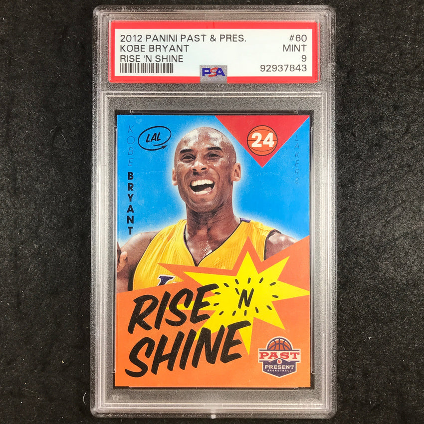 2012 Panini Past & Present KOBE BRYANT Rise 'N Shine #60 PSA 9 (843)