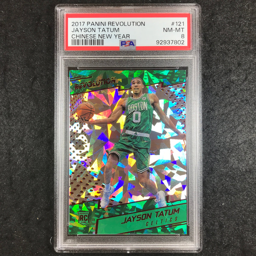 2017 Panini Revolution JAYSON TATUM Rookie Chinese New Year #121 PSA 8 (802)