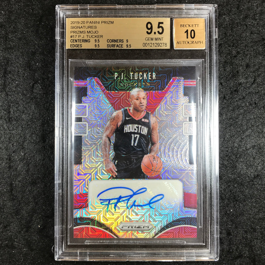 2019 Panini Prizm P.J. TUCKER Signatures Auto Mojo 8/25 #17 BGS 9.5/10 (278)