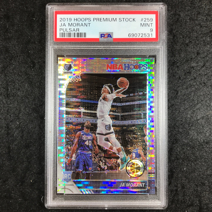 2019 Panini Hoops Premium Stock JA MORANT Rookie Pulsar #259 PSA 9 (531)