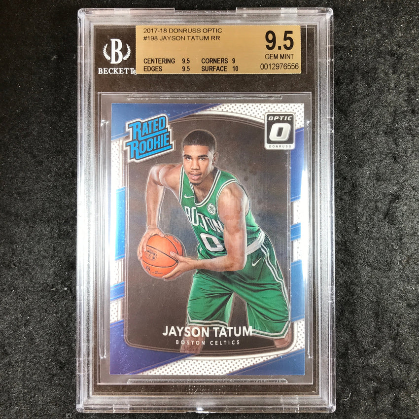2017 Donruss Optic JAYSON TATUM Rated Rookie Base #198 BGS 9.5 (556)