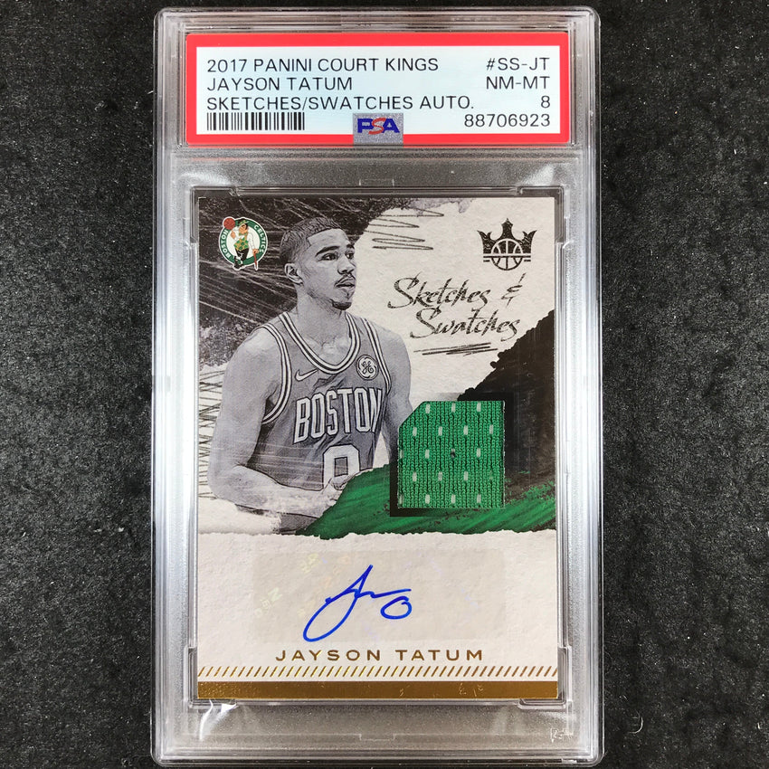 2017 Court Kings JAYSON TATUM Rookie Jersey Auto 60/299 #SS-JT PSA 8 (923)