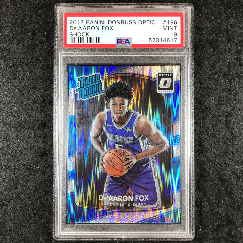 2017 Panini Donruss Optic DE'AARON FOX Rated Rookie Shock #196 PSA 9 (617)