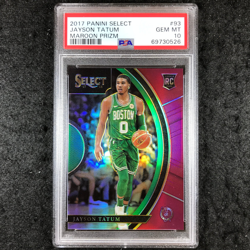 2017 Panini Select JAYSON TATUM Maroon Rookie Concourse 5/199 #93 PSA 10 (526)