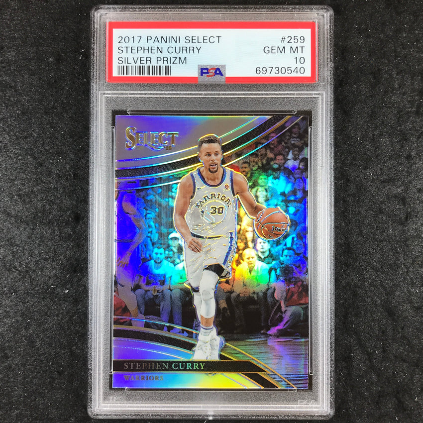 2017 Panini Select STEPHEN CURRY Courtside Silver Prizm #259 PSA 10 (540)