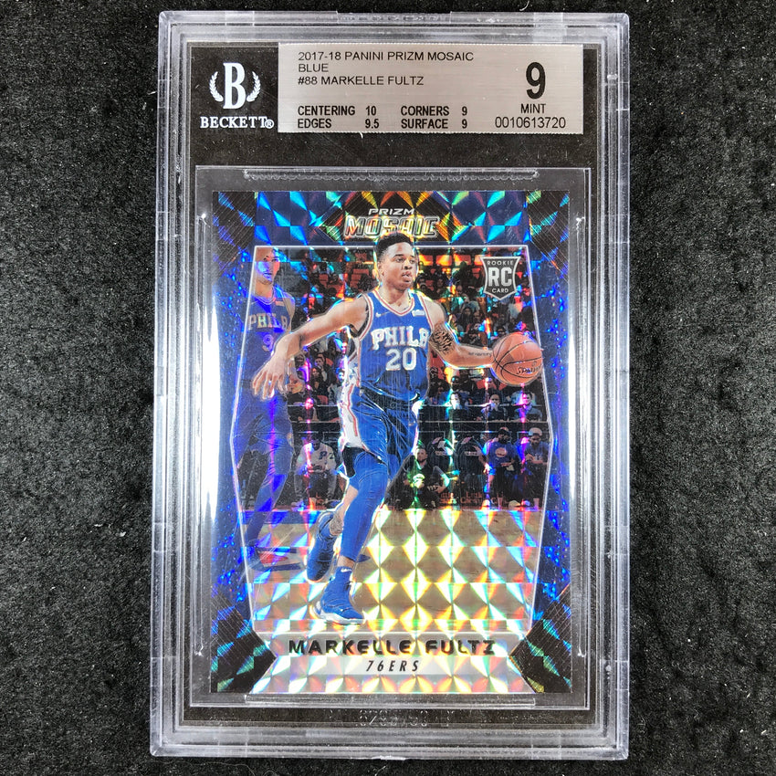 2017 Panini Prizm Mosaic MARKELLE FULTZ Rookie Blue #88 BGS 9 (720)