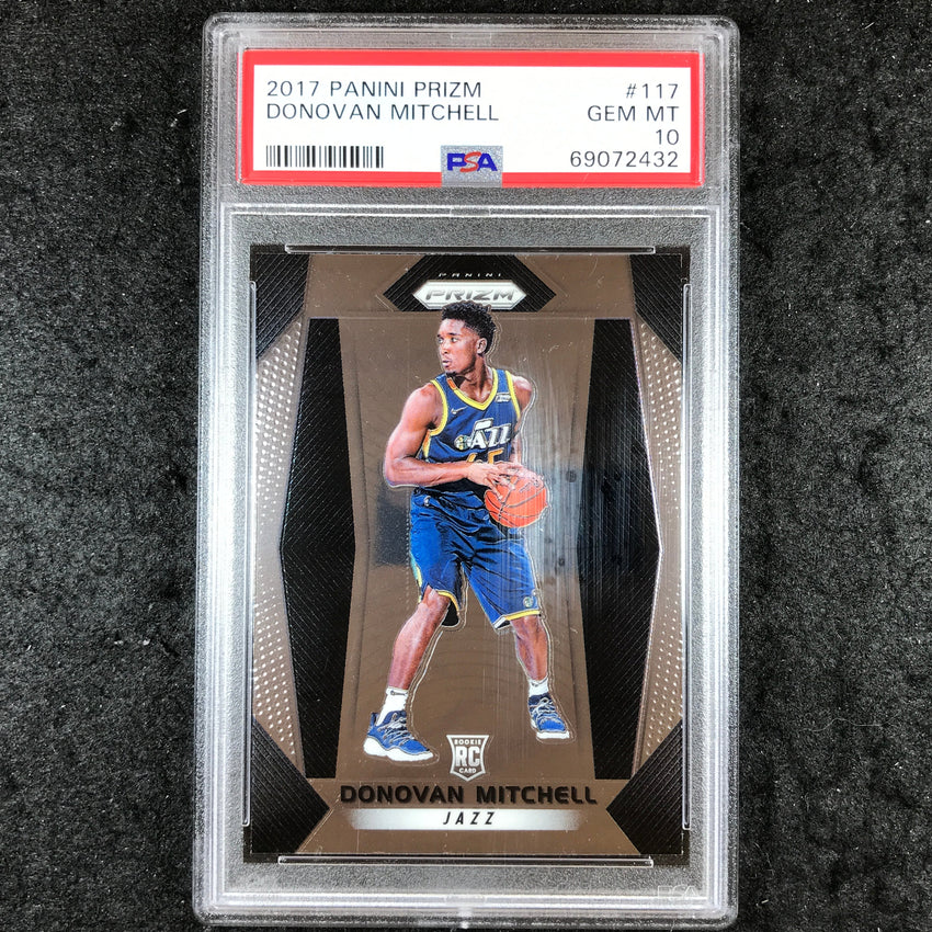2017 Prizm DONOVAN MITCHELL Rookie Base #117 PSA 10 (432)