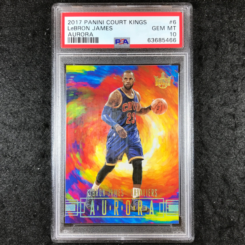 2017 Court Kings LEBRON JAMES Aurora #6 PSA 10 (466)