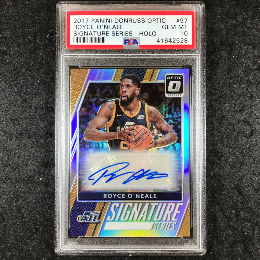 2017 Donruss Optic ROYCE O'NEALE Signature Series Auto Holo #97 PSA 10 (528)